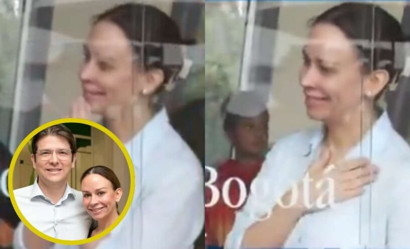 gesto esposa de Miguel Uribe