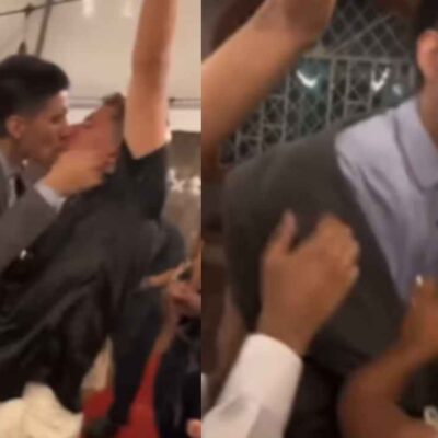 El novio besó a su amigo en la fiesta de su boda
