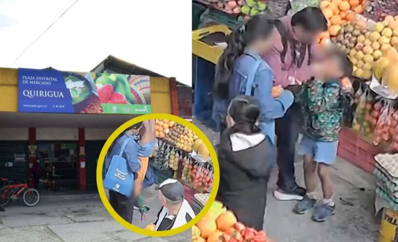El video del maltrato a un niño en una plaza de mercado de Bogotá