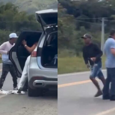 robo a una familia en carretera