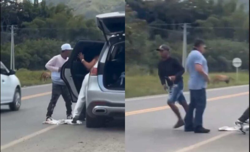 robo a una familia en carretera