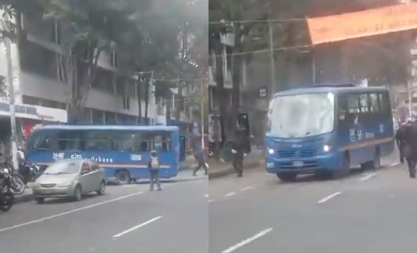 encapuchados roban SITP en la Universidad Pedagógica