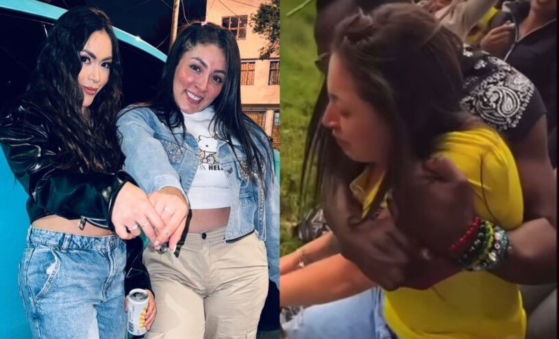 esposa de Epa Colombia llorando frente a la cárcel