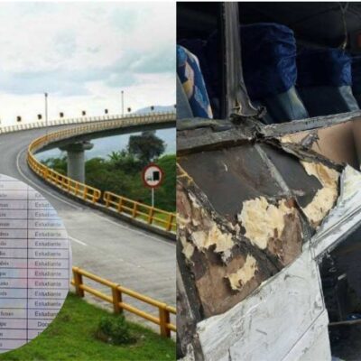 Lista fallecidos accidente Quindío