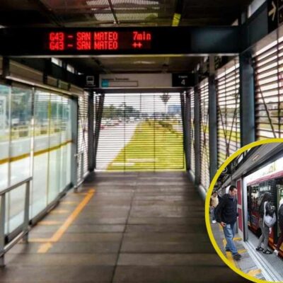 estación de Transmilenio donde la gente no paga y llega en taxi