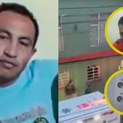 Foto del mensaje que escribió Darwin Beltrán en el chat de la audiencia por el asesinato de sus 2 hijos