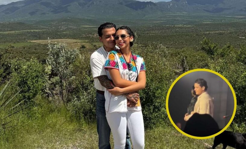 Gesto de Christian Nodal con Ángela Aguilar