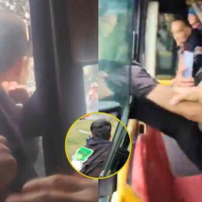 Grupo de pasajeros de TransMilenio desvistió a un presunto ladrón