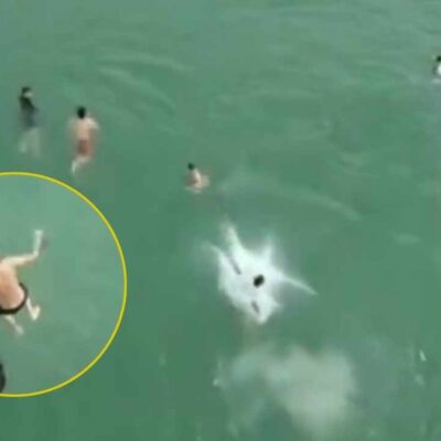 hombre saltó al mar y ocasionó fuertes fracturas a otro joven
