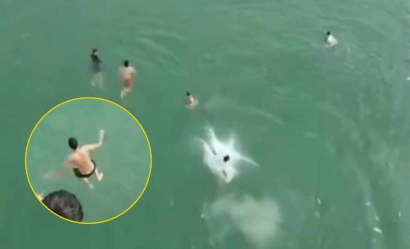hombre saltó al mar y ocasionó fuertes fracturas a otro joven