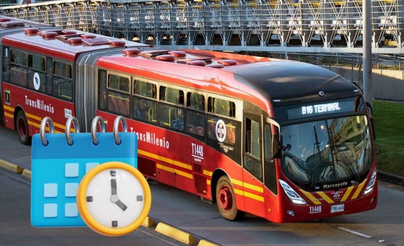 horario de Transmilenio para el 31 de diciembre y 1 de enero