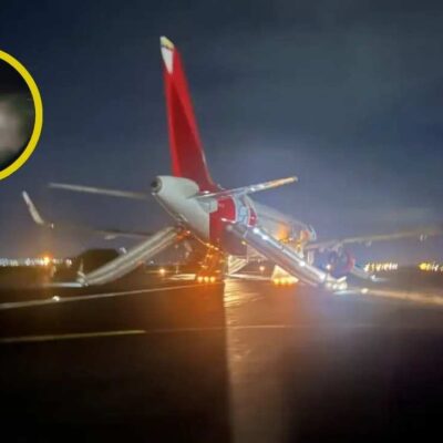 humo salió del motor de avión