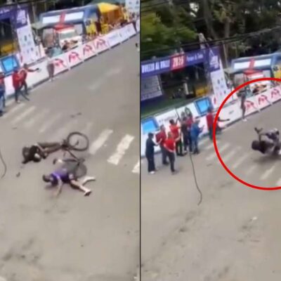 accidente en la Vuelta al Valle
