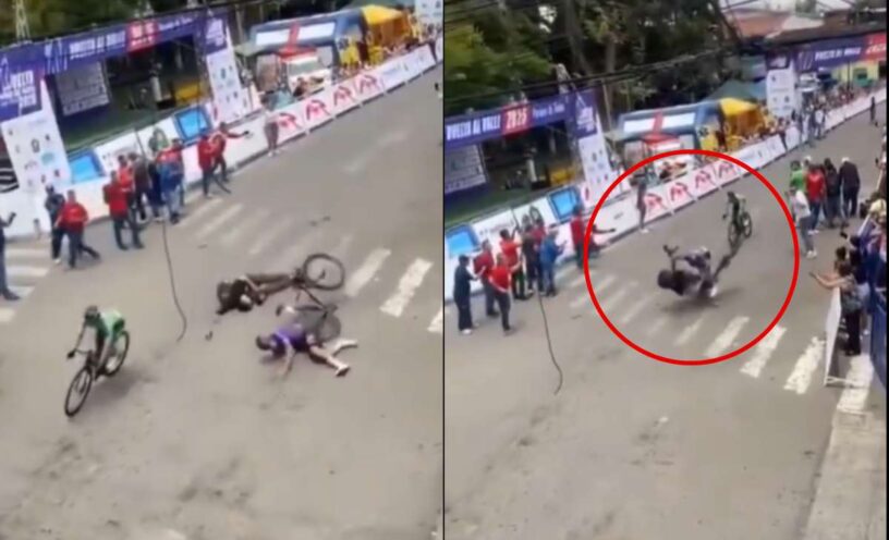 accidente en la Vuelta al Valle