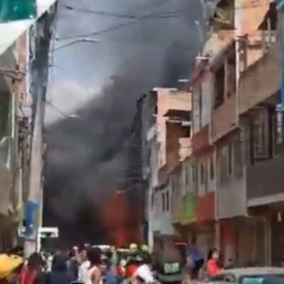 incendio en una bodega del barrio Patio Bonito