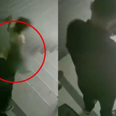 hombre lanzó a su hija por las escaleras