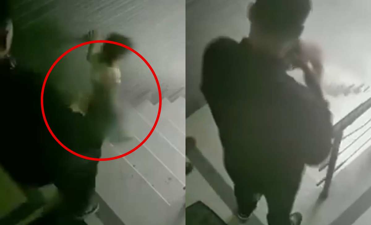 hombre lanzó a su hija por las escaleras