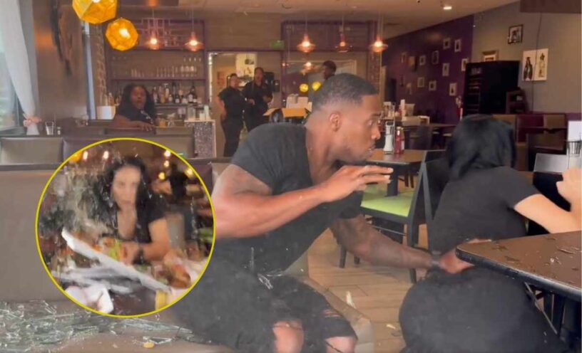 influencers fueron chocados por un carro en un restaurante