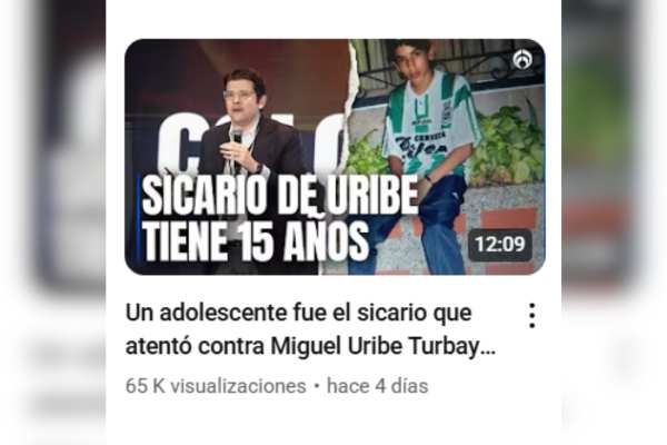 noticiero confundió Miguel Uribe
