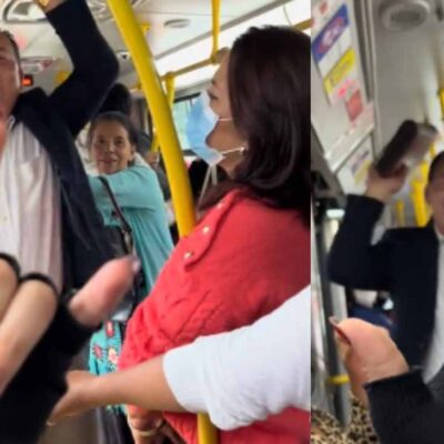intento de exorcismo en el TransMilenio viral en redes