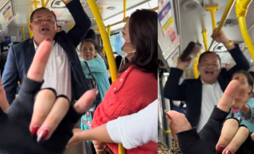 intento de exorcismo en el TransMilenio viral en redes