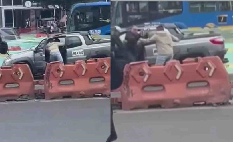 intento de robo de una gran suma de dinero a un conductor en Bogotá