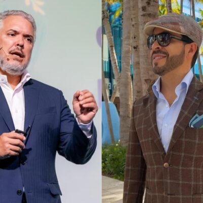 Iván Duque cantándole al oído a Abelardo de la Espriella
