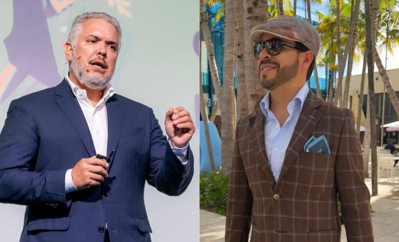Iván Duque cantándole al oído a Abelardo de la Espriella