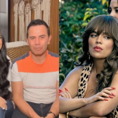 Jhonny Rivera y su novia en concierto de Karol G