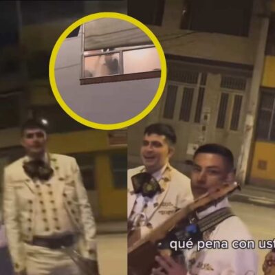 Joven le llevó mariachis a su novia y la descubrió siendo infiel
