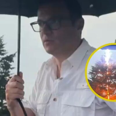 Juan Diego Alvira casi le cae un rayo