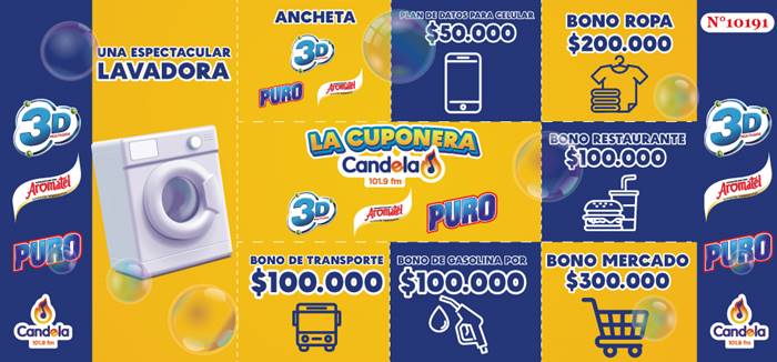 Ilustración de La Cuponera Candela 3D, Aromatel y Puro