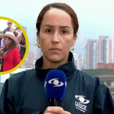 Le robaron beso a Érika Zapata de noticias Caracol en pleno en vivo