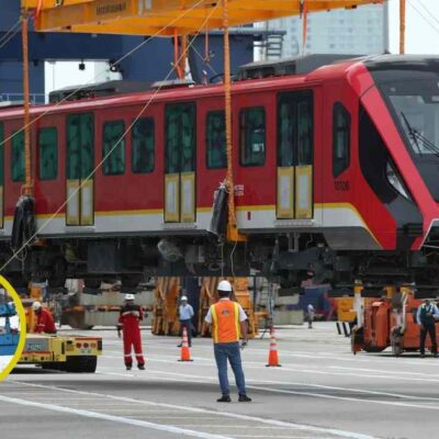llegada del primer vagón del Metro a Bogotá