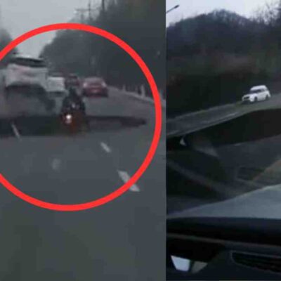 motociclista perdió la vida al caer en un enorme cráter