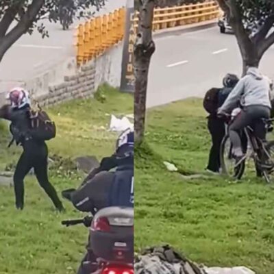 motociclistas se pelearon en Bogotá
