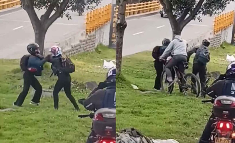 motociclistas se pelearon en Bogotá