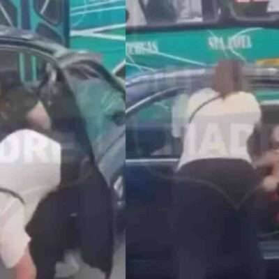 mujer encontró a su esposo con la amante en un carro.