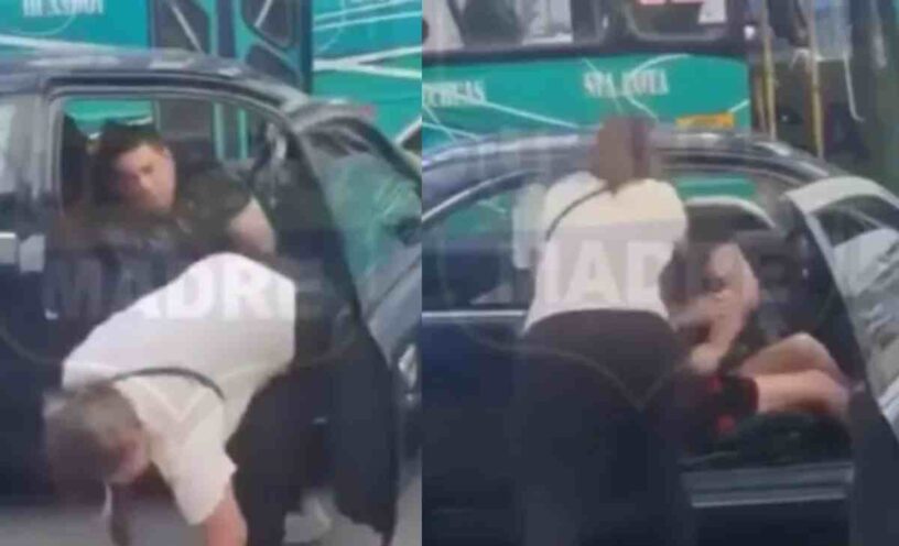 mujer encontró a su esposo con la amante en un carro.