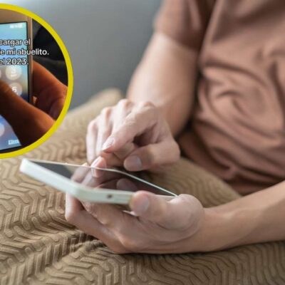 mujer encontró teléfono de su abuelo