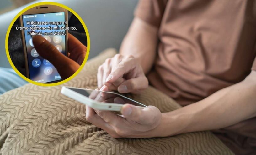 mujer encontró teléfono de su abuelo