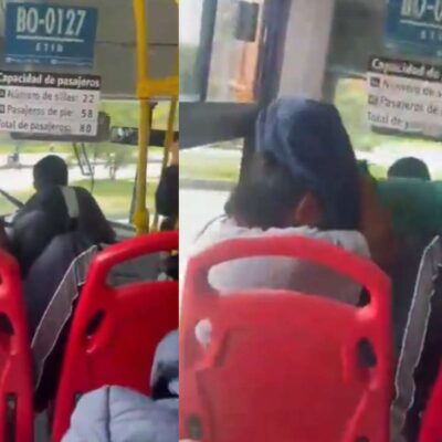 Mujer golpeó a joven por acosarla en Transmilenio