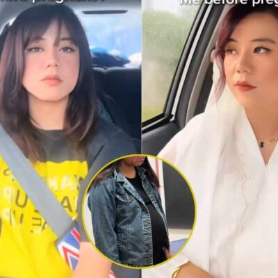 Mujer mostró él antes y después de su cambio tras dos meses de embarazo