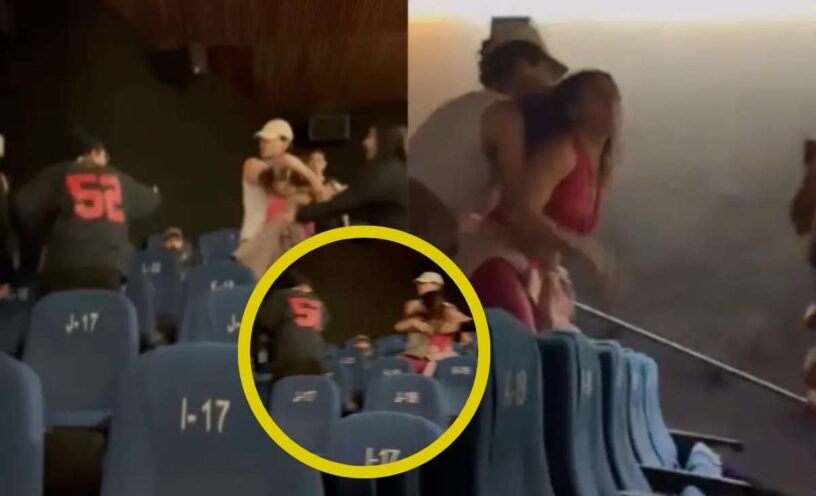 Mujer protagonizó fuerte pelea en plena sala de cine