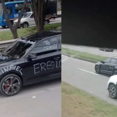Mujer rayó el carro de su novio porque lo descubrió siendo infiel con su mejor amiga en Bogotá