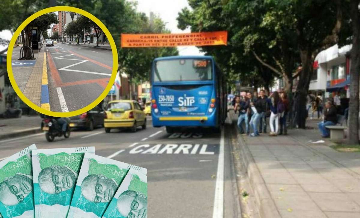 Esta es la multa por andar por el carril del SITP en la Séptima de Bogotá