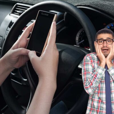 multa por usar celular en los semáforos en rojo