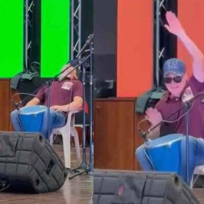 músico protagonizó un momento inesperado durante un show de acordeón