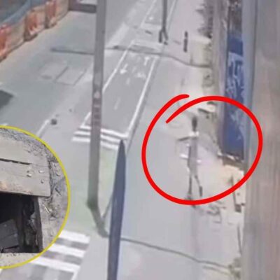 niño cayó en una alcantarilla cerca a la obra de metro de Bogotá