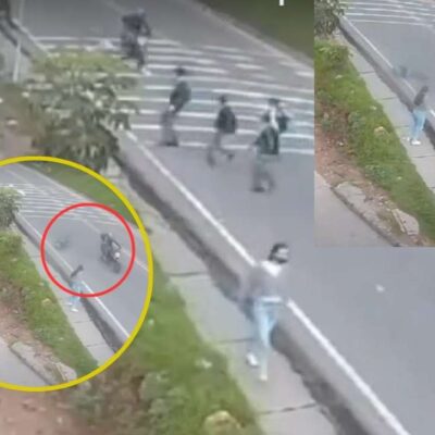 Niño de 11 años que fue atropellado por un motociclista en Bogotá